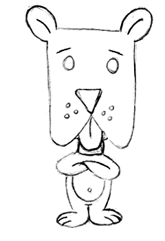 een hondje tekenen - stap 3