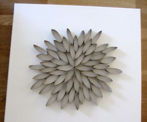 3D kunstwerkje van WC rolletjes: maak een patroon