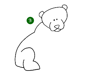 een beer tekenen - stap 3