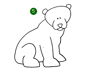 een beer tekenen - stap 5