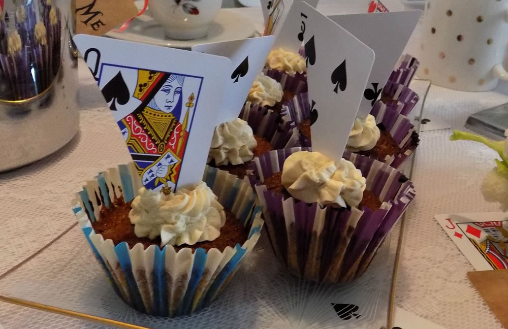 Alice in Wonderland theefeestje - mokka cupcakes