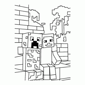 Betere Lots of cool Minecraft coloring pages → Fun for kids [Leuk voor kids] IF-97