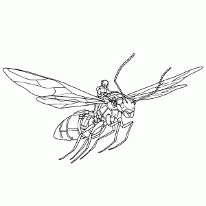 Ant Man op een vliegende mier