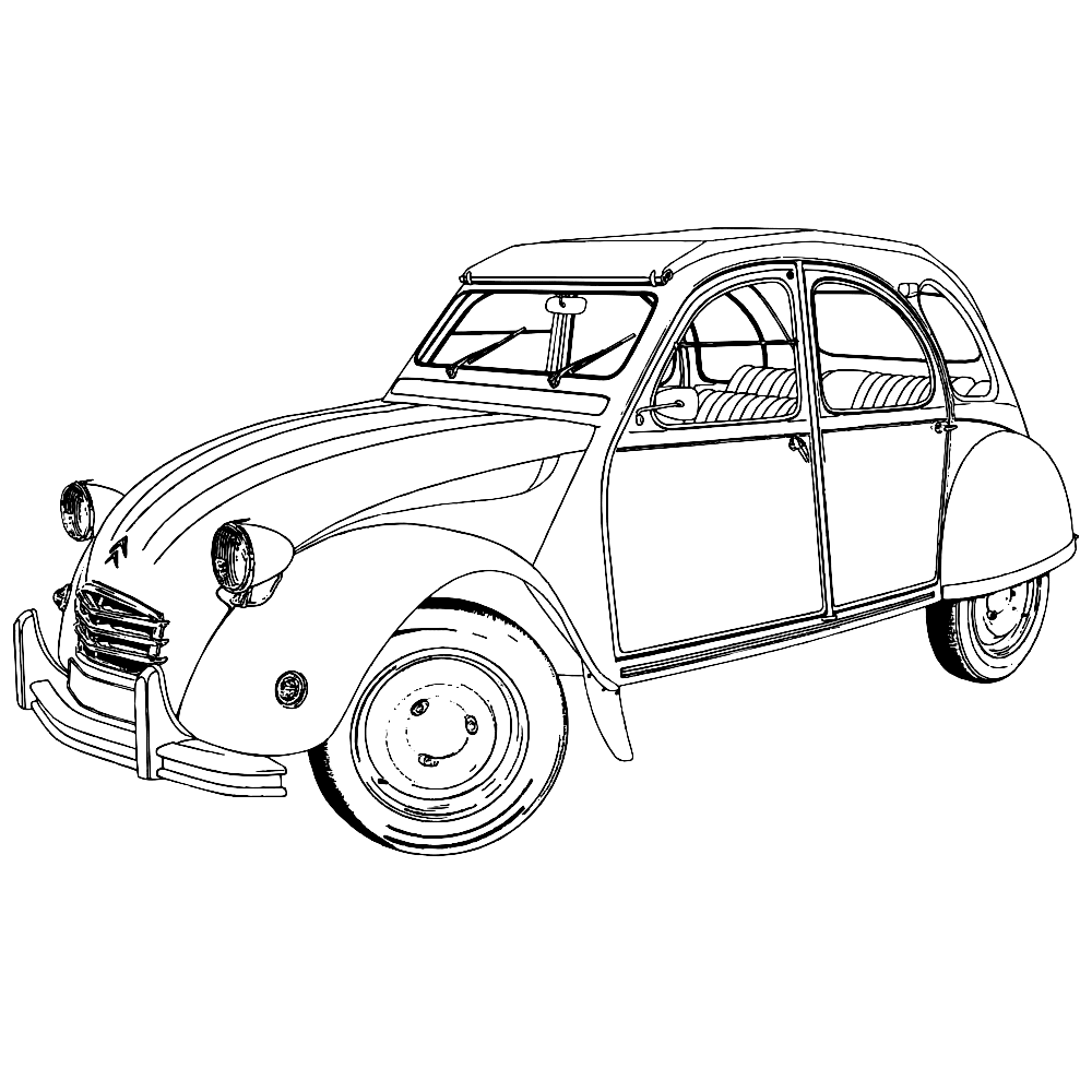 ui In de genade van Geit Leuk voor kids – Citroen 2CV (lelijke eend)