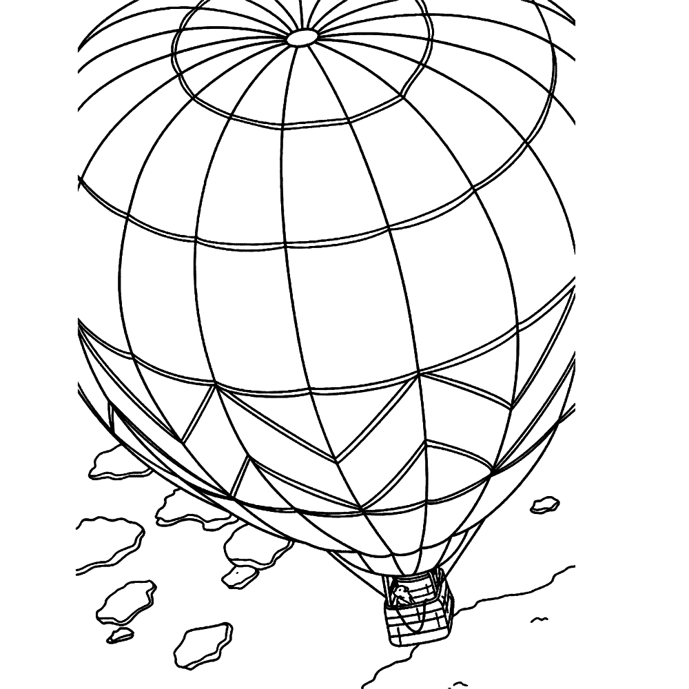 bekijk Grote heteluchtballon kleurplaat