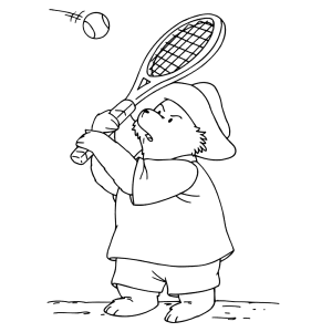 Paddington speelt tennis