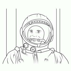 Yuri Gagarin   Russische astronaut ( e mens in de ruimte)
