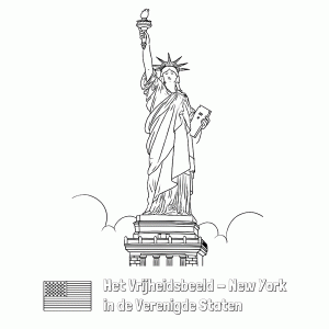 Het Vrijheidsbeeld - New York in de Verenigde Staten van Amerika