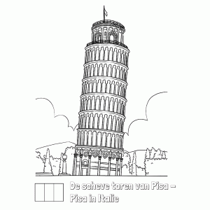 De scheve toren - Pisa in Italie