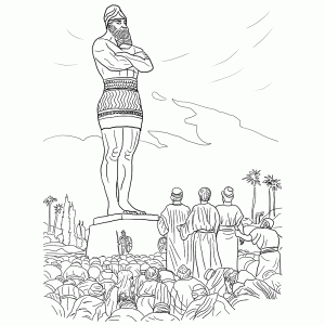Daniel weigert om het beeld van Nebuchadnezar te aanbidden