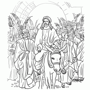 Jezus komt Jeruzalem binnen voor het Pascha