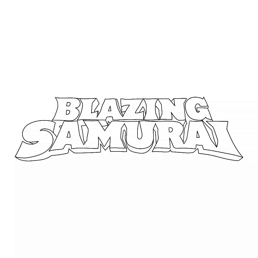 bekijk Blazing samurai logo kleurplaat