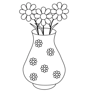 Een vaas met bloemetjes
