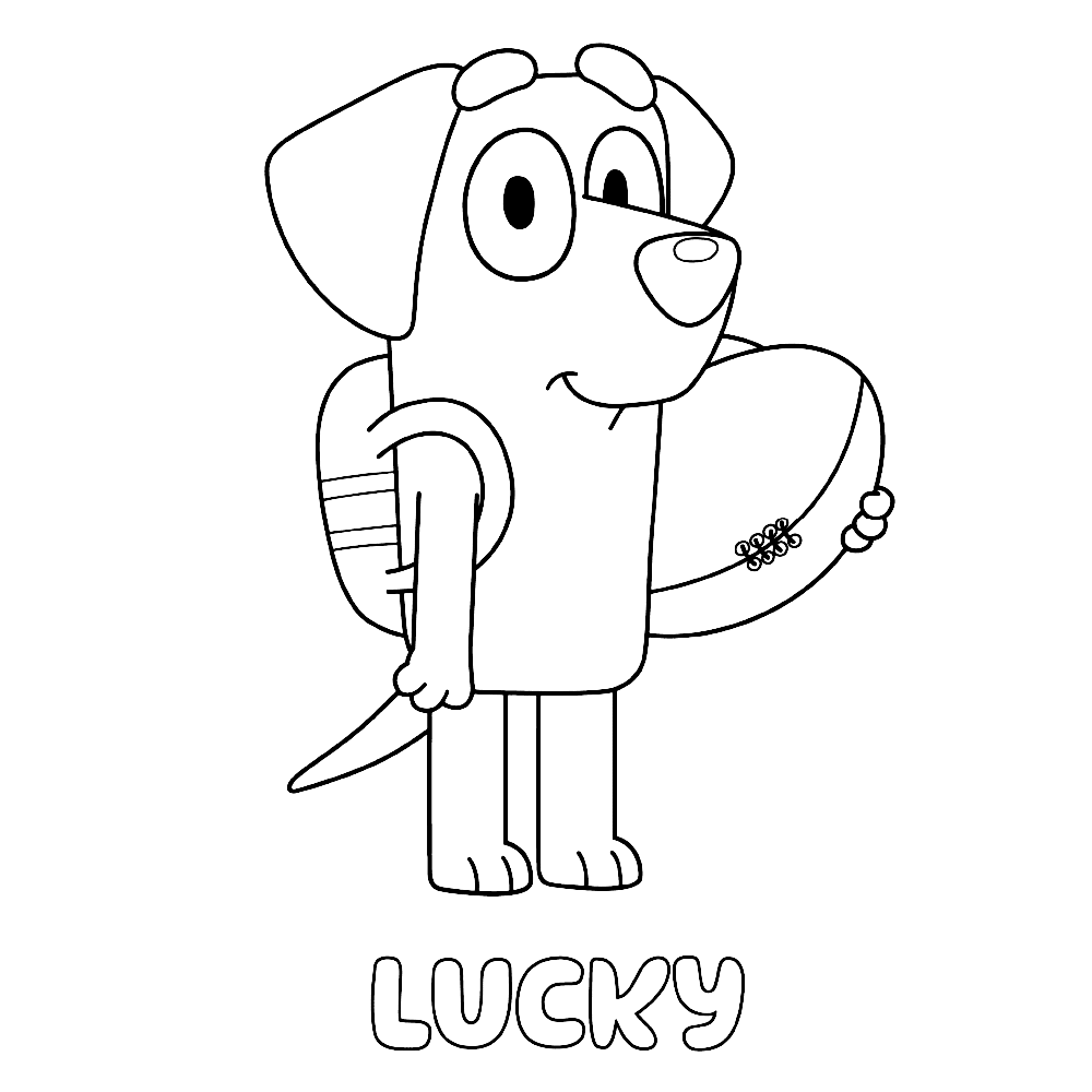 bekijk Lucky de labrador kleurplaat