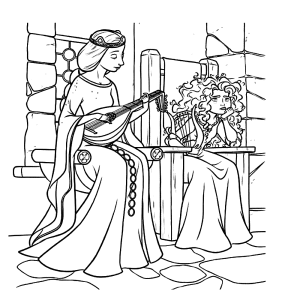 Koningin Elinor en Merida