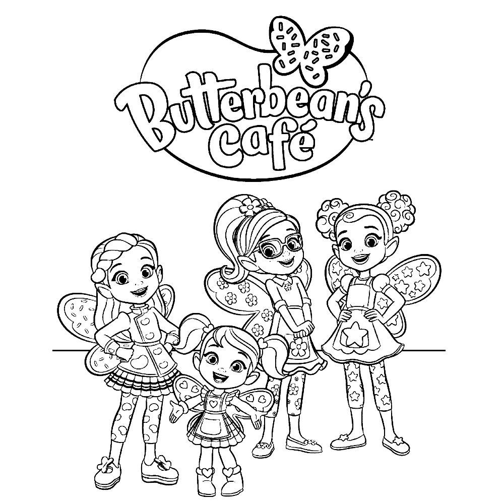 Download Leuk voor kids - Butterbean's Cafe kleurplaat