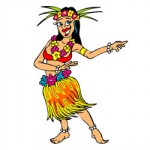 Hawai danseressen kleurplaat