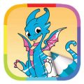 Kleurboek draken voor kids kleurplaten