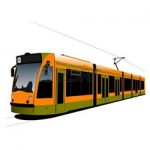 Trams kleurplaat