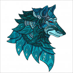 Een Gedetailleerde Kleurplaat Van Een Wolf Downloaden En Printen
