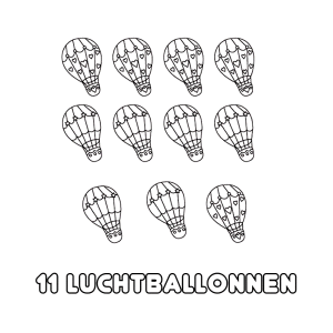 11 luchtballonnen