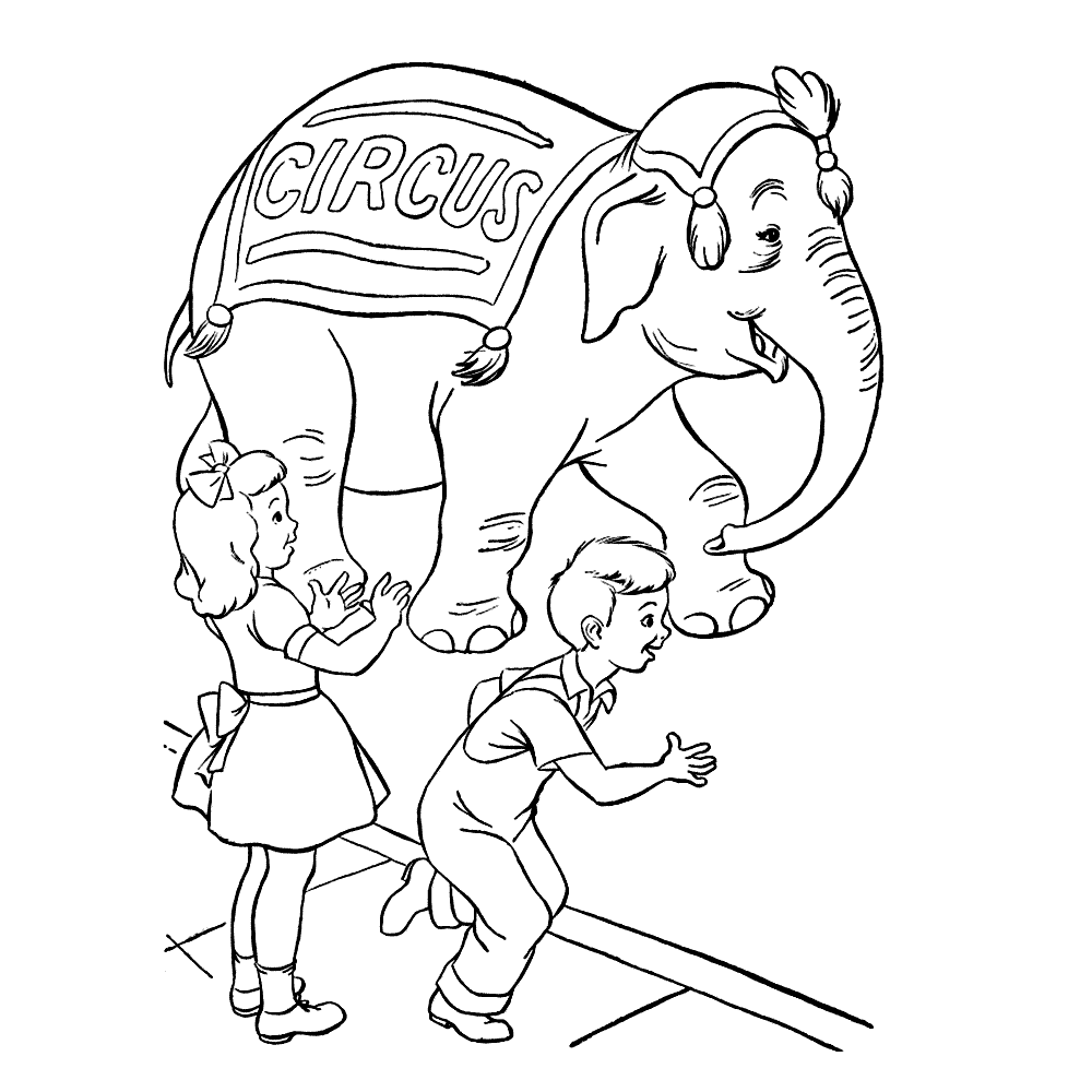 Circus kleurplaten → Leuk voor kids