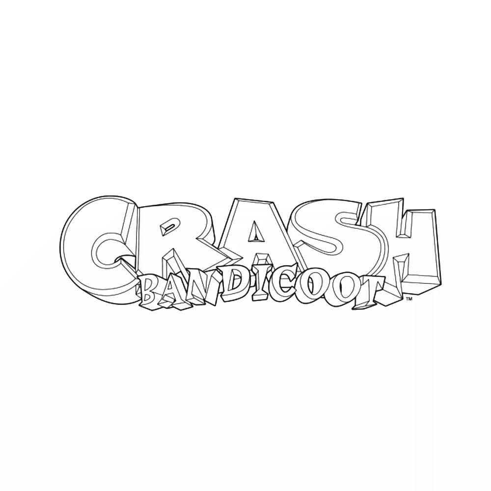 bekijk Crash Bandicoot logo kleurplaat
