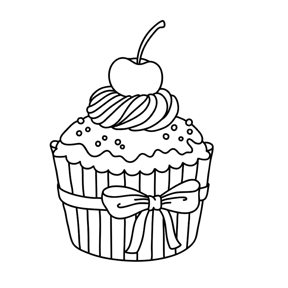 bekijk cupcakes-0003 kleurplaat