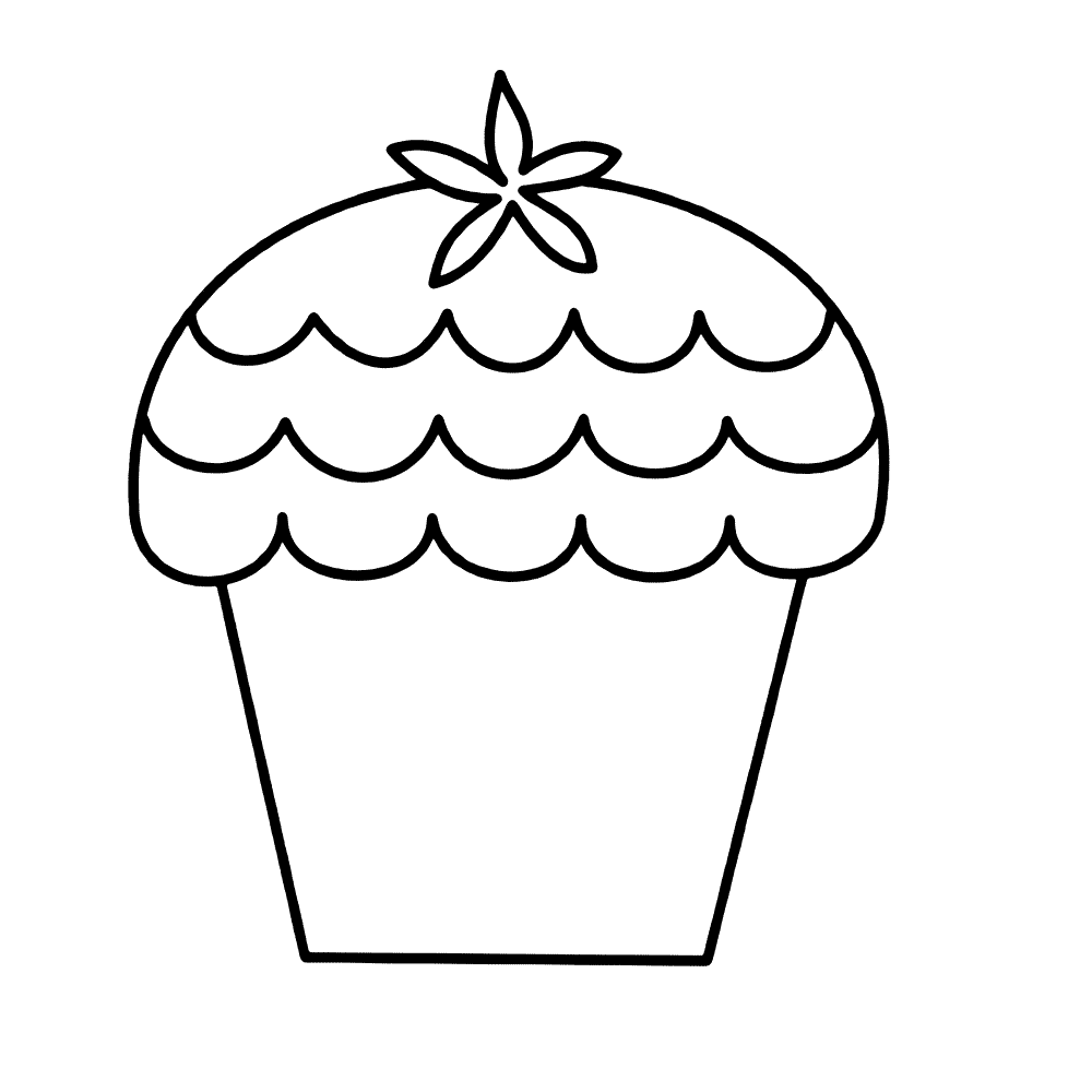 bekijk cupcakes-0016 kleurplaat
