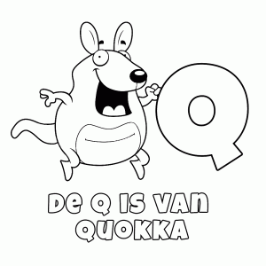 De Q is van Quokka (een mini-kangaroe)