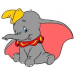Dumbo het vliegende olifantje kleurplaat
