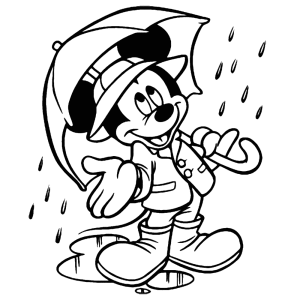 Mickey in de regen