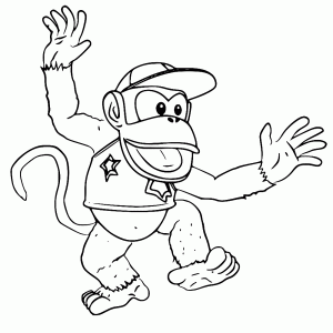 Diddy is het hulpje van Donkey Kong
