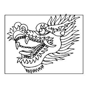 Kop van een Chinese draak