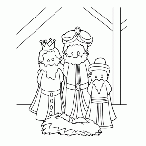 De drie koningen bij het kerstkind