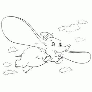 Dumbo vliegt rond