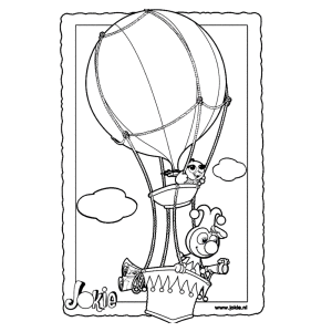 Jokie en Jet in hun luchtballon