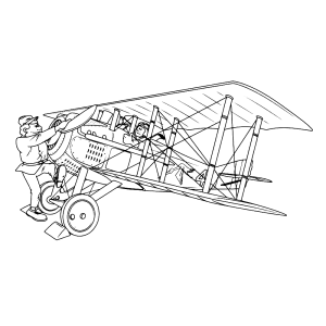 Een van de eerste vliegtuigen