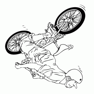 Een salto met een BMX fietsje