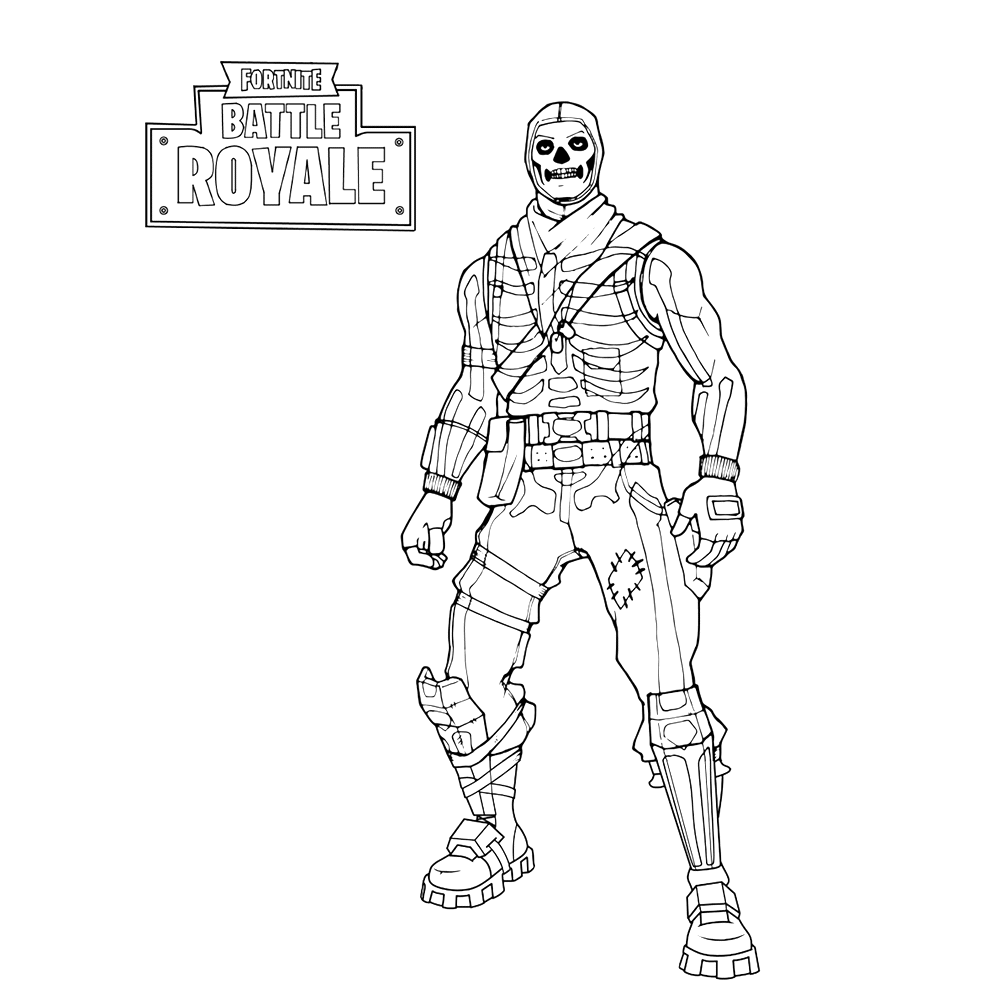 Fortnite Coloring Pages Skull Trooper Coloring Pages