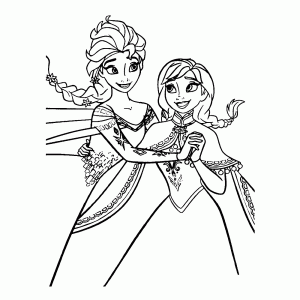 Queen Elsa and princess Anna