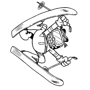 Garfield op de ski