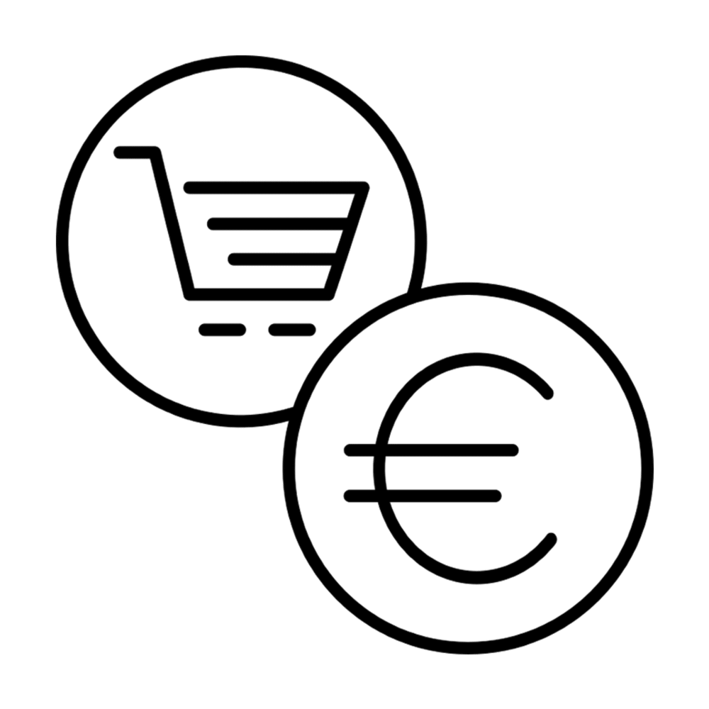 bekijk webwinkel / euro symbool kleurplaat