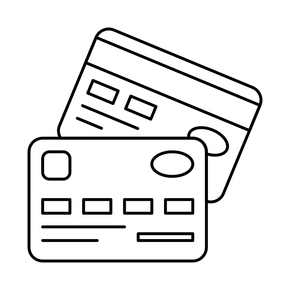 bekijk creditcard / bankpasje kleurplaat