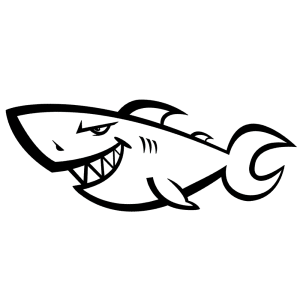 Een haai met grote tanden