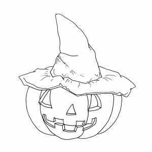 Pumpkin with a hat