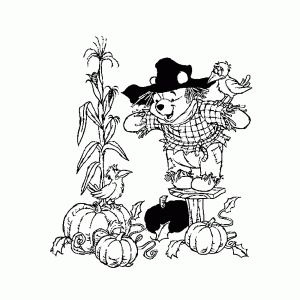 Winnie the Pooh scarecrow