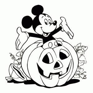 Mickey Mouse celebrates Halloween