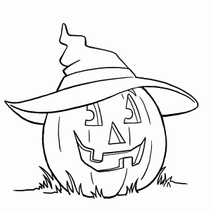 A pumpkin with a hat