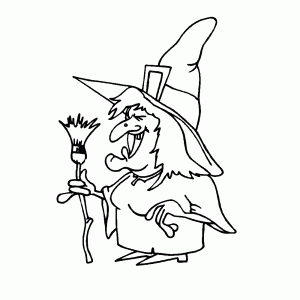 A witch cackles